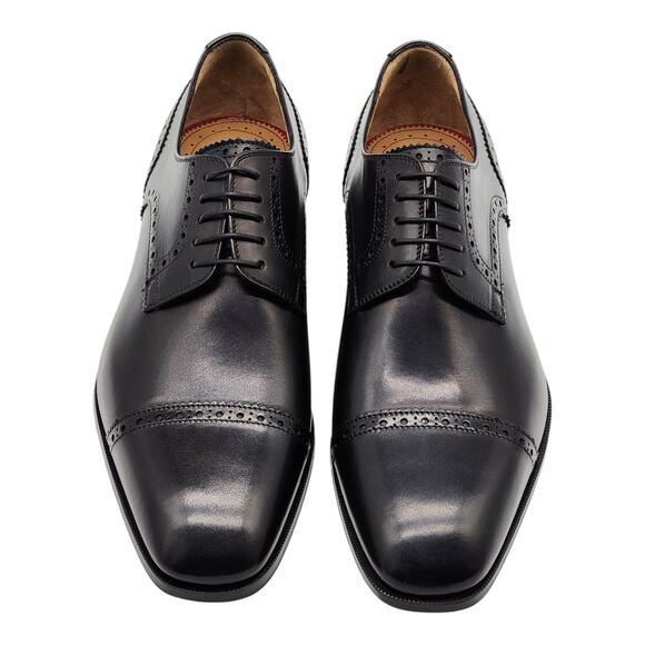Christian Louboutin Top Daviol Leather Derby Shoes - Black EU 40.5 / US 7.5 $995 - Picture 4 of 9